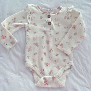 Floral 6-9 Month Thermal Bodysuit Onesie